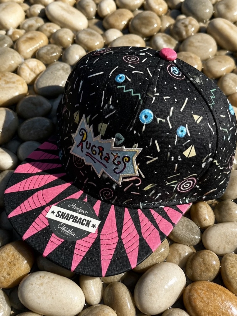 Rugrats Black & Pink Snapback Hat by headgear classics🔥 $40 retail👈🏼
